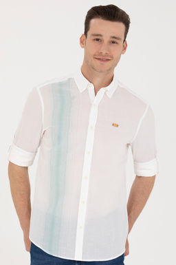 U. S. Polo Assn Мужская белая рубашка с длинным рукавом - U.s. polo assn фото 4