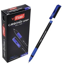 Цена за 2 шт.Ручка шар. FLAIR "CARBONIX GRIP" синяя (F-1377) 0.7мм, карбоновый корпус
