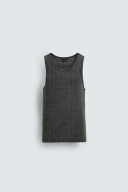 CAMISETA TANK PUNTO RIB / Negro - Zara фото 8
