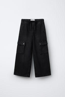 DENIM CARGO TROUSERS