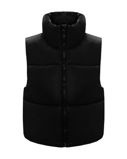 Черный утепленный жилет