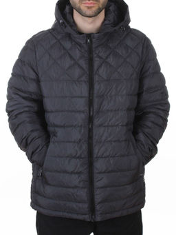 D82044 DK. GRAY Куртка мужская демисезонная (100 гр. холлофайбер)