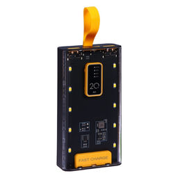 Внешний портативный аккумулятор CRR-33, 20000 мАч, 2USB, Type-C, 2 А, с дисплеем, чёрный