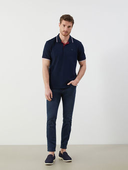 LC Waikiki Lacivert Polo Yaka Pike Erkek Ti__rt