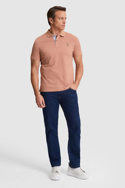 Erkek Pudra Regular Fit Polo Yaka Basic Ti__rt