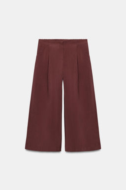 PANTAL?N CULOTTE PINZAS / Burdeos - Zara фото 6