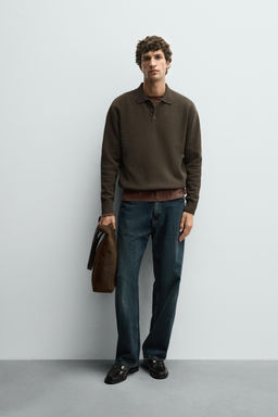 CHENILLE KNIT POLO SHIRT