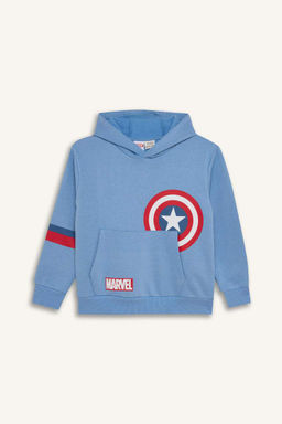 Толстая толстовка с капюшоном Marvel Avengers для мальчиков - Defacto фото 7