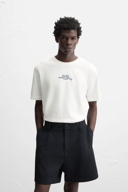 T-SHIRT WITH COMBINED EMBROIDERY - Zara фото 2