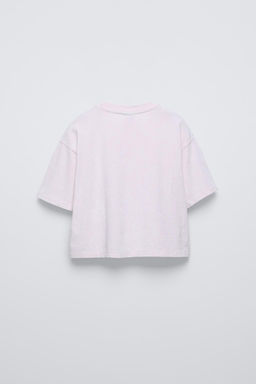 SLOGAN T-SHIRT WITH FLORAL EMBROIDERY - Zara фото 3