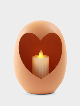 Подсвечник в форме сердца текстурный Песок, 16.5?8.5?22  1 см