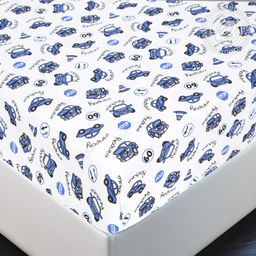 Простыня на резинке Машинки синие 60*120*10/1 шт. - 60*120*10 Трикотаж