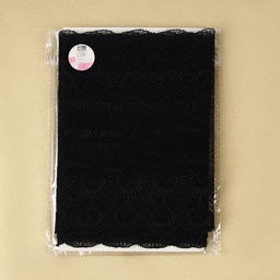 Кружевная эластичная ткань, 190 мм, 2.7±0.5 м, чёрная