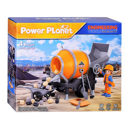 Конструктор "Спецтехника. Инженерный миксер" + 2 инженера, в коробке