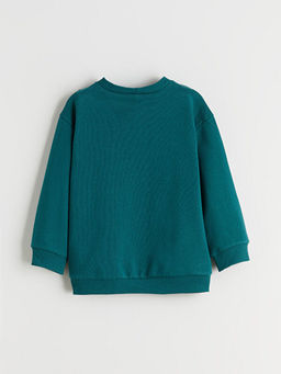 Bask?l? Erkek ?ocuk Sweatshirt