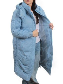 3064 BLUE Пуховик зимний женский (80% пух, 20% перо)
