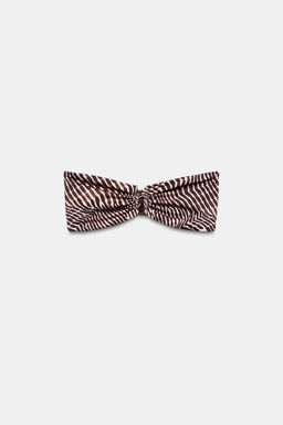 TOP BIKINI BANDEAU REVERSIBLE ESTAMPADO / Marr?n - Zara фото 7