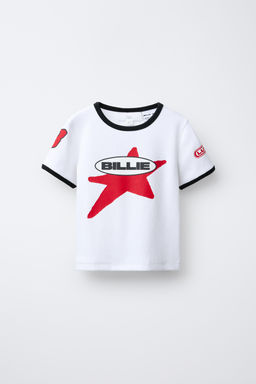 BILLIE EILISH ® LASH MUSIC  RIBBED PRINT T-SHIRT
