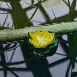 USL-S-827/PT060 YELLOW WATERLILY Садовый светильник на солнечной батарее Желтая кувшинка. Плавающий. 1 светодиода. Теплый белый свет. 1*ААA Ni-Mh аккумулятор в/к. IP44. TM Uniel - Volpe фото 5