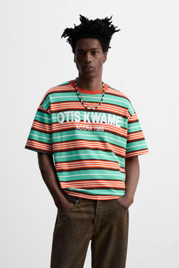 STRIPED EMBROIDERED T-SHIRT OTIS KWAME KYE QUAICOE - Zara фото 2
