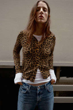 ANIMAL PRINT CARDIGAN - Zara фото 3