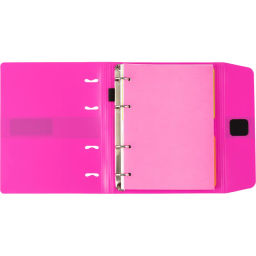 Бизнес-тетрадь со смен.блоком 120л,кл,А5, Розовый,пропилен. обл. налипучке