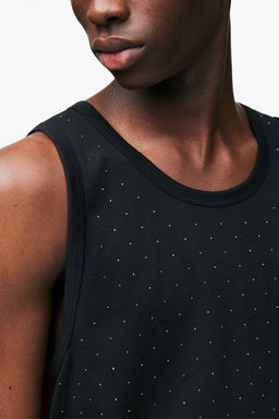 Camiseta sin mangas con strass Regular Fit - H&m фото 3