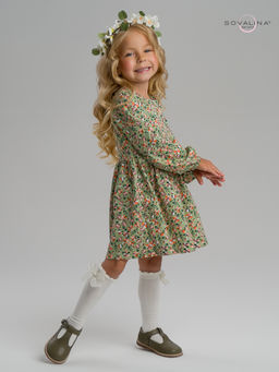 Платье Моана цветочки на хаки - Sovalina фото 20