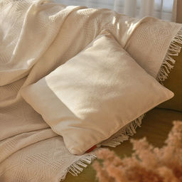 Наволочка декоративная SL Home Organic, 4545 см, белая