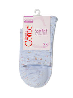 Цена за 2 пары. Носки Короткие CONTE COMFORT бледно-фиолетовый - Conte elegant фото 3