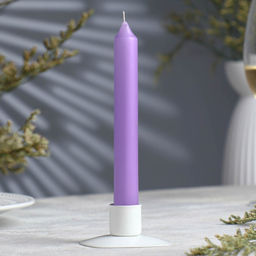 Цена за 5 шт. Ароматическая свеча столовая «Горная Лаванда», 17×2 см, 40 г