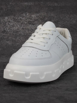 05-PDXL101-1 WHITE Кроссовки женские (натуральная кожа)