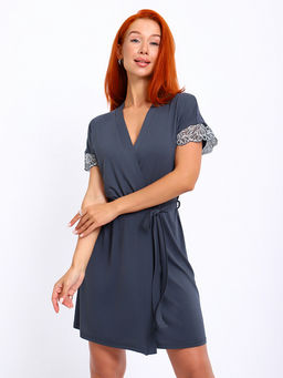 Халат женский ЭЛЕН (серо-зелёный № 38) - Ивановская трикотажная компания фото 3