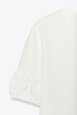 VOLUMINOUS FLORAL T-SHIRT - Zara фото 14