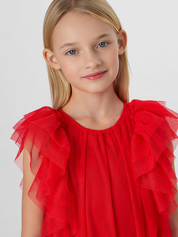Нарядное платье для девочек красное - Mark formelle фото 4