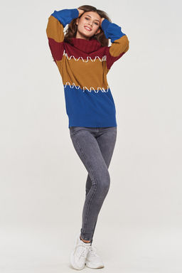 Свитер женский BY192-40017. 037/176/036/10480 ниагара/горчица/марсала/молоко