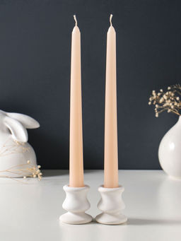 Цена за 2 шт. Свеча античная 25 см (набор 2 шт) 58 гр, 7 ч, цв. слон. кость