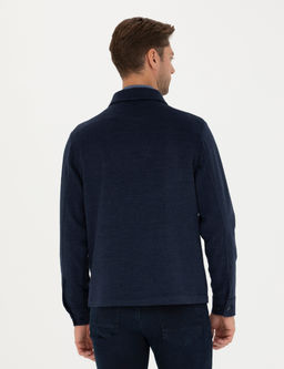 Lacivert Regular Fit G_mlek Ceket