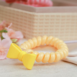 Резинка-пружинка для волос 5 см / QQ67-8 /уп 100/бантик