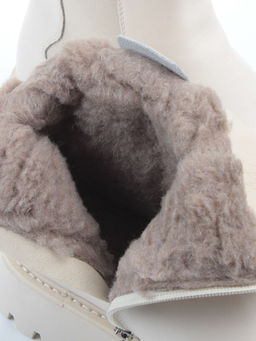 04-PAT17-2Z MILK Ботинки зимние женские (натуральная кожа, 100% шерсть)