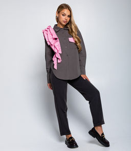 Рубашка #КТ2666, хаки - Dommod фото 4