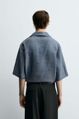 100% LINEN POLO SHIRT - Zara фото 3