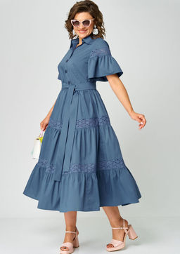 Платье EVA GRANT 7181М джинс