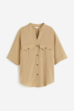 Camisa cargo en mezcla de modal