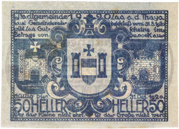 Банкнота 50 геллеров 1920 года Австрия  город Лаа-ан-дер-Тайя (Нотгельд)