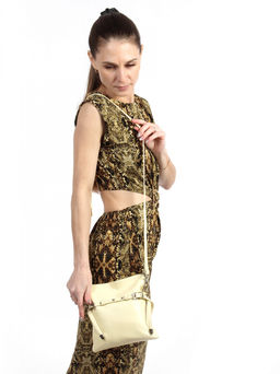 LACCOMA сумка АЛ3020-6-светло желтый натуральная кожа хлопок  фото 8