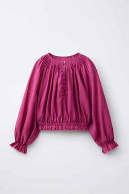 BLUSA JARETAS CON RAMIO / Frambuesa - Zara фото 2
