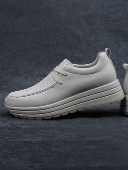 03-A1011-2 BEIGE Полуботинки спортивные женские (натуральная кожа)