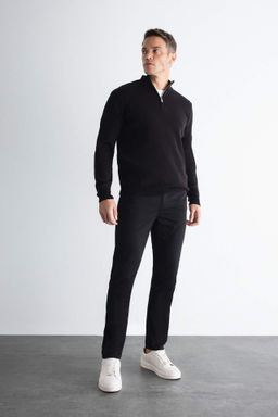 Chino Kanvas Pantolon Slim Fit Dar Kesim Pamuklu Esnek Dar Paca - Defacto фото 5