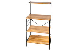 Подставка для микроволновой печи 58*35,5*121,5 см Черная с 4-мя полками из МДФ - Elan gallery фото 3